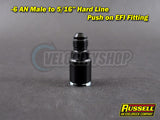 Russell -6 AN Male to 5/16 Hard Line Push on EFI Fitting