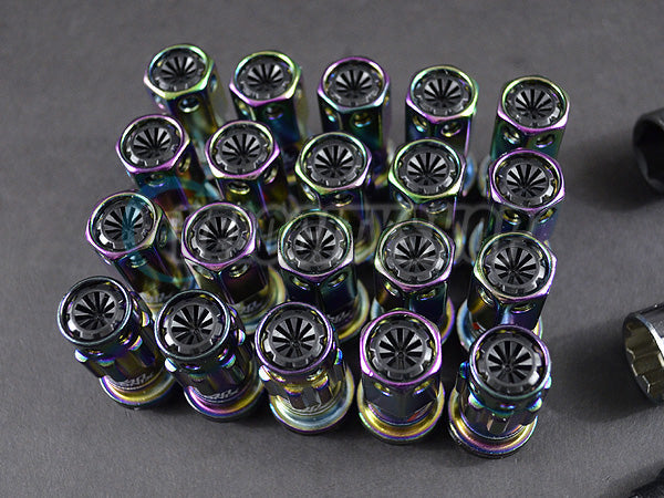 Project Kics R40 Iconix Lug Nuts Neo Chro (20 pcs) 12 x 1.5mm with Caps WRIF11NK