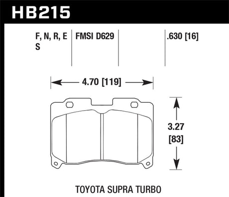 Hawk HPS Brake Pads Front HB215F.630