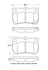 StopTech Street Touring 06 Lexus GS300/430 / 07-08 GS350 Rear Brake Pads