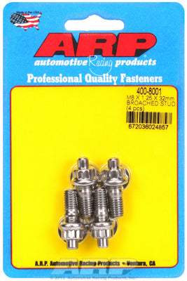 ARP M8 x 1.25 x 32mm Broached 4 Piece Stud Kit