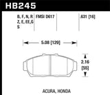 Hawk HP+ Street Front Brake Pads | HB245N.631