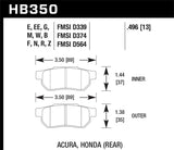 Hawk Performance Ceramic Street Rear Brake | HB350Z.496