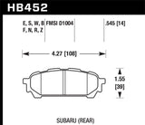 Hawk HPS 5.0 Rear Brake Pads | HB452B.545