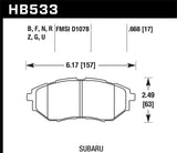 Hawk DTC-60 Race Front Brake Pads | HB533G.668