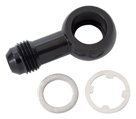 640923 | HONDA BANJO W/-6 AN MALE W/ FUEL PRESSURE DAMPER HONDA CIVIC & ACURA INTEGRA BLK ANODIZED