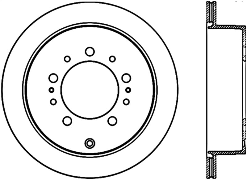 Stoptech 08-17 Toyota Land Cruiser / 08-17 Lexus LX Rear Premium Cryo Rotor