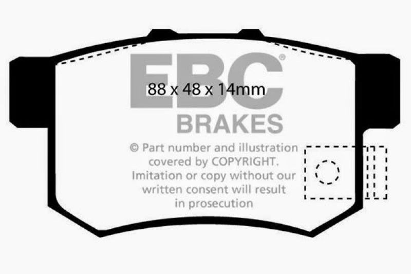 EBC 01-03 Acura CL 3.2 Yellowstuff Rear Brake Pads