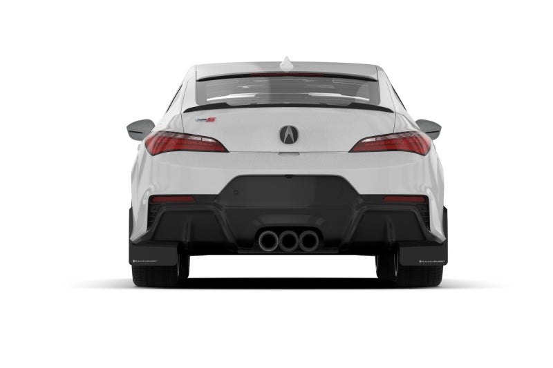 Rally Armor 23-24 Acura Integra + Integra A-Spec Black UR Mud Flap W/Blue Logo (No Drilling Req.)