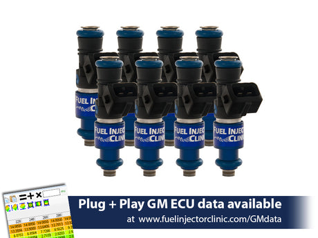 IS305-1200H | Fuel Injector Clinic Injector Set (High-Z) 1200cc (130 lbs/hr at OE 58 PSI fuel pressure) for 4.8/5.3/6.0 Truck Motors (07-13)