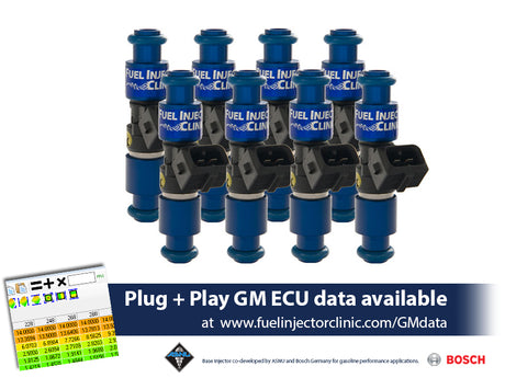 IS301-1650H | Fuel Injector Clinic Injector Set (High-Z) 1650cc (180 lbs/hr at OE 58 PSI fuel pressure) for LS1/LS6 engines