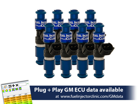 IS301-2150H | Fuel Injector Clinic Injector Set (High-Z) 2150cc (240 lbs/hr at OE 58 PSI fuel pressure) for LS1/LS6 engines