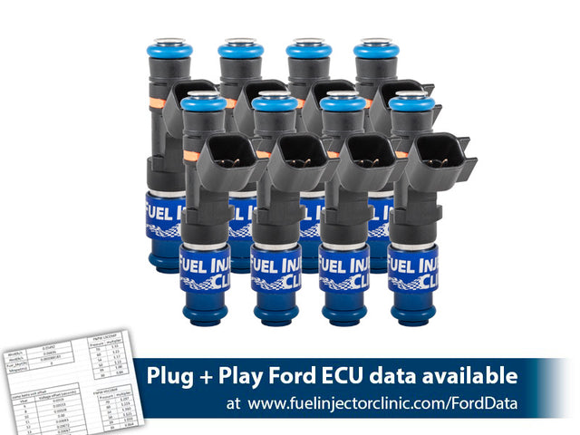 IS402-1000H | Fuel Injector Clinic Injector Set (High-Z) 1000cc (85 lbs/hr at 43.5 PSI fuel pressure) Fuel Injector Clinic Injector Set for Mustang GT (1987-2004)/ Cobra (1993-1998)