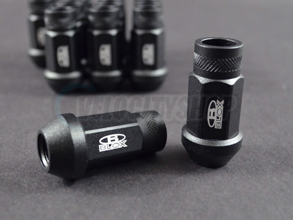 Blox Street Series Forged Lug Nuts Flat Black 12 x 1.25mm Thread Pitch Open End