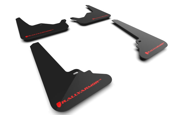 Rally Armor 2021–2026 Tesla Model S & Model S Plaid UR Mud Flaps – Black/Red