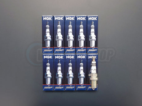 NGK Iridium IX Spark Plugs (10) for 2004-2005 Carrera GT 5.7 | 2 Steps Colder