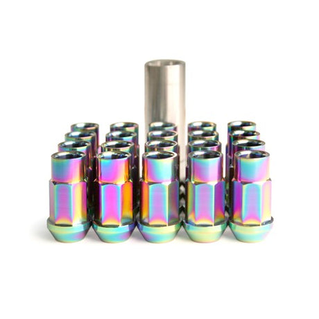 Blox OPEN ENDED LUG NUTS 7-SIDED TITANIUM 12X1.25 7-sided Forged Ti Lug Nut, 12x1.25 - Set of 20 Titanium