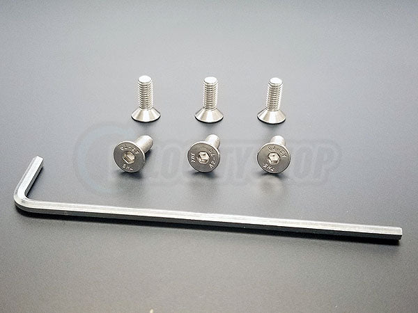 Stainlesss Flat Top Allen Steering Wheel Screws (Tapered Seats)