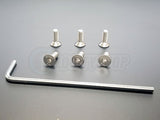 Stainless countersunk steering wheel screw kit for Nardi MOMO Sparco