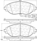 StopTech Sport 12-17 Volkswagen CC Front Brake Pads