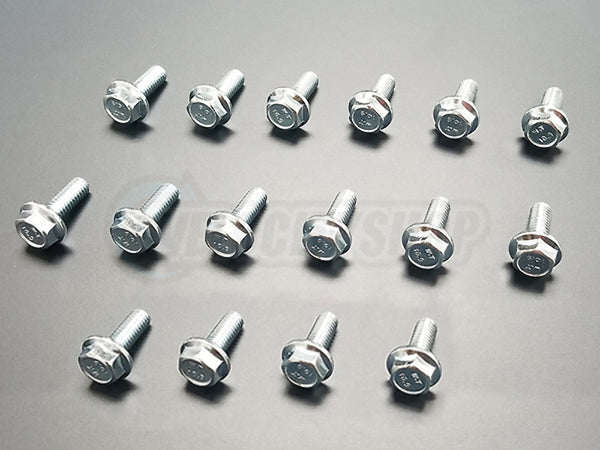 Silver OE-Style Engine Bay Bolt Kit for 1992-2000 Civic / 1994-2001 Integra – 16 Pcs