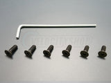 Black countersunk steering wheel screw kit for Nardi MOMO Sparco