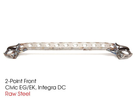 CH-2FSB-EGK-RW|Circuit Hero 2-Point FRONT Strut Tower Bar RAW MILD STEEL (Honda EG|EK|DC)