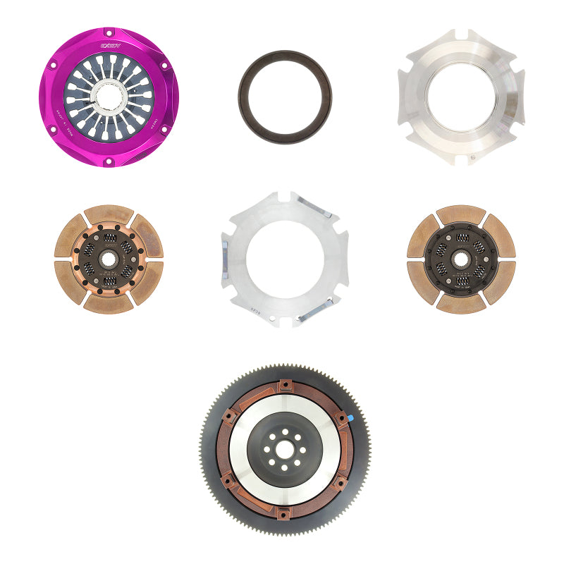 Exedy 2004-2014 Subaru Impreza WRX STI H4 Hyper Twin Cerametallic Clutch Sprung Center Disc Pull | FM022HD