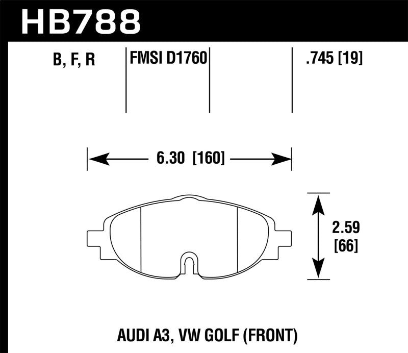 Hawk HPS Street Front Brake Pads | HB788F.745