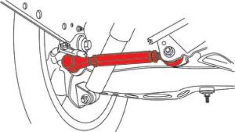 SPC Performance rear toe arm for Toyota RAV4 alignment correction