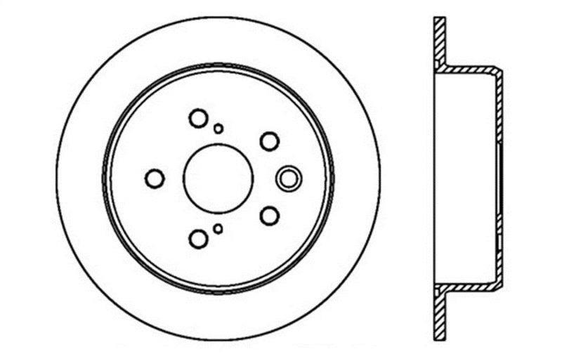 StopTech 06-10 Lexus IS 250/IS 300/IS 350 SportStop Slotted & Drilled Left Rear Rotor