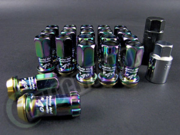 Project Kics R40 Racing Composite Lug Nuts Neochro 12 x 1.25mm