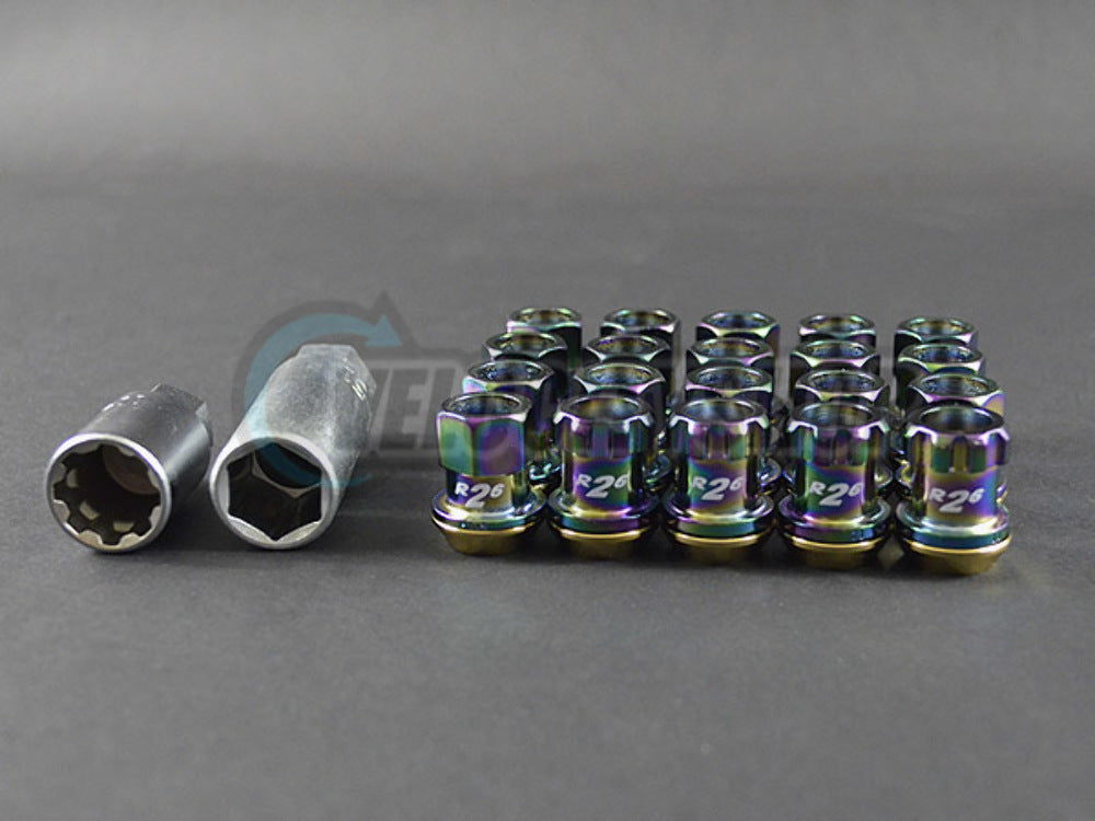 Project Kics R26 Racing Composite Lug Nuts Neo Chro 12 x 1.25mm - 20 pcs