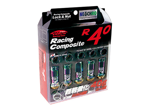 Project Kics R40 Racing Composite Lug Nuts Neo Chrome 12 x 1.5mm