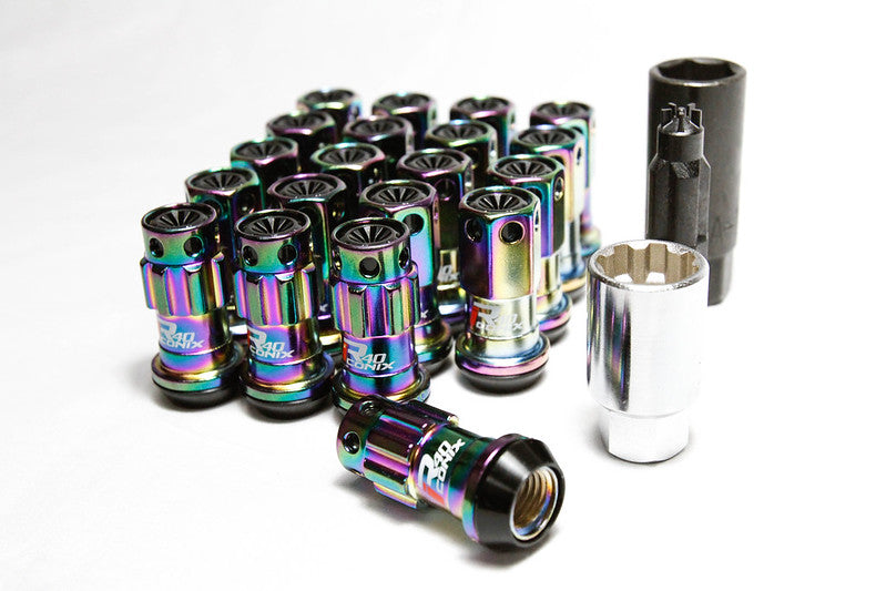 Project Kics R40 Iconix Lug Nuts Neo Chro (20 pcs) 12 x 1.5mm with Cap