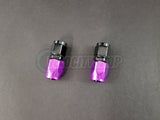 Russell -6 AN Straight Hose End Fittings With Purple Socket 2 Pcs