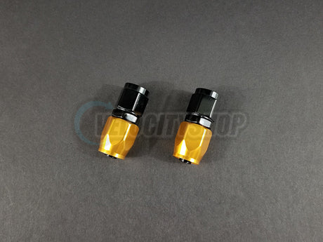 Russell -6 AN Straight Hose End Fittings With Orange Socket 2 Pcs