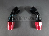 Russell -10 AN 45 Degree Hose End Fittings With Red Socket 2 Pcs