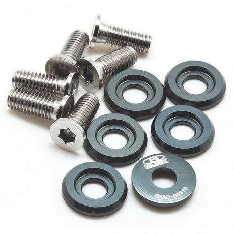 Blox BILLET WASHERS FENDER WASHERS LARGE Fender Washers Kit, M6 - Large diameter Gun Metal