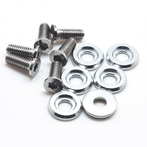 Blox BILLET WASHERS FENDER WASHERS LARGE Fender Washers Kit, M6 - Large diameter Polished