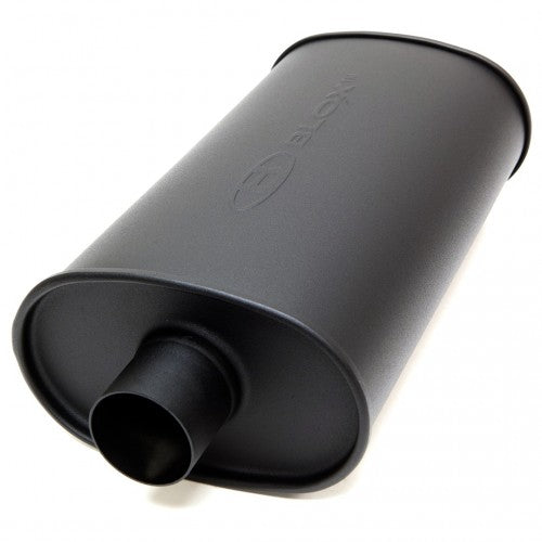 Blox 2.5" EXHAUST MUFFLER SL SPORT MUFFLER MATTE BLACK 2.5" SL Sport Muffler - Matte Black stainless steel Center in, center out; No tip